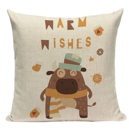 Pumelo Tree Colourful Santa Claus Cushion Cover - Festive Decor for All Ages