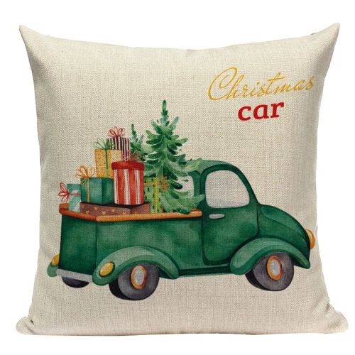 Pumelo Tree Colourful Santa Claus Cushion Cover - Festive Decor for All Ages