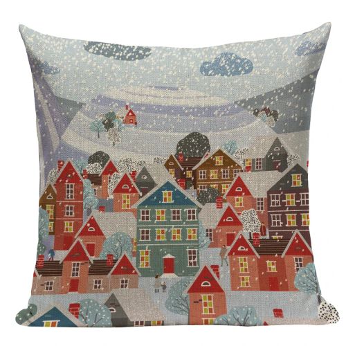 Pumelo Tree Colourful Santa Claus Cushion Cover - Festive Decor for All Ages