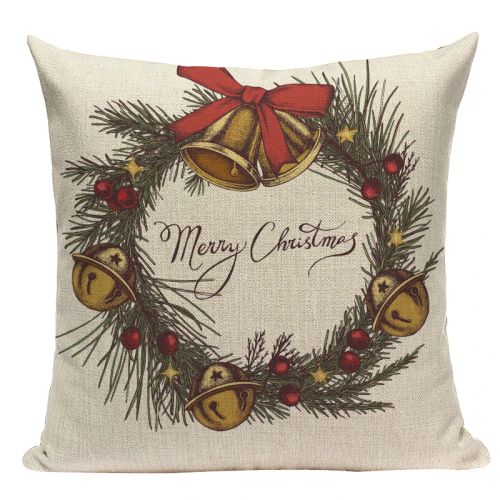 Pumelo Tree Colourful Santa Claus Cushion Cover - Festive Decor for All Ages - L2500-18 / 40x40cm