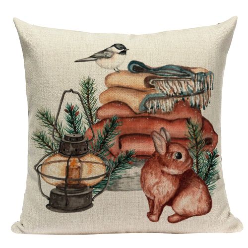 Pumelo Tree Colourful Santa Claus Cushion Cover - Festive Decor for All Ages - L2500-24 / 45X45cm