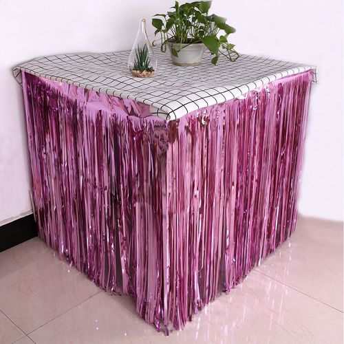 Youyouhuan Foil Fringe Curtains - Glossy Metallic Tinsel Party Decorations