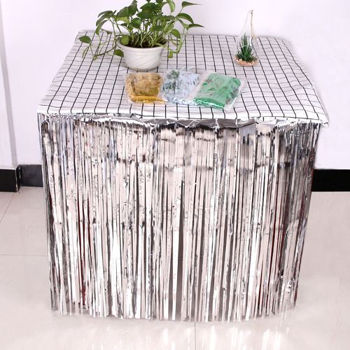 Youyouhuan Foil Fringe Curtains - Glossy Metallic Tinsel Party Decorations