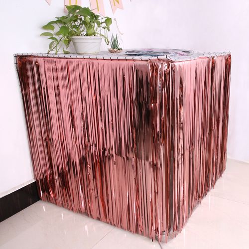 Youyouhuan Foil Fringe Curtains - Glossy Metallic Tinsel Party Decorations