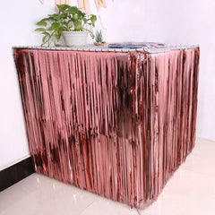 Youyouhuan Foil Fringe Curtains - Glossy Metallic Tinsel Party Decorations