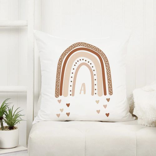 MENISCOUNTER Rainbow Alphabet Decorative Cushion Cover 45x45cm Home Decor - Z001711-DCCWH-M