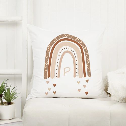 MENISCOUNTER Rainbow Alphabet Decorative Cushion Cover 45x45cm Home Decor - Z21120-DCCWH-M