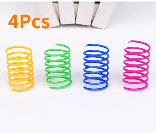 ANGDUO Colourful Bouncy Cat Toy - Encourages Play & Activity - 4pc