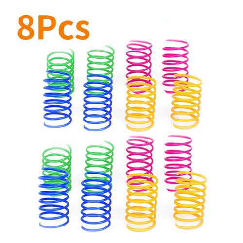 ANGDUO Colourful Bouncy Cat Toy - Encourages Play & Activity - 8pc