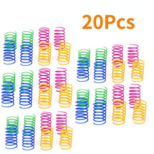 ANGDUO Colourful Bouncy Cat Toy - Encourages Play & Activity - 20pc