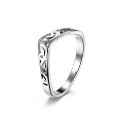 jhsl Cute Stainless Steel Wedding Bands – Romantic Heart Rings