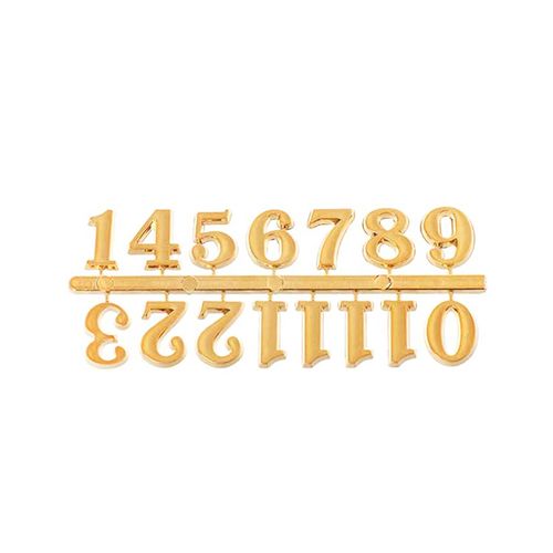 DIY Wall Clock Accessories - Customisable Roman & Arabic Numerals Set - Gold Arabic Numerals