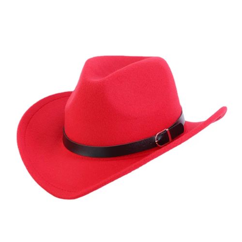 Felt Fedora Hat - Stylish Winter Accessory - Versatile Outdoor Wear - red