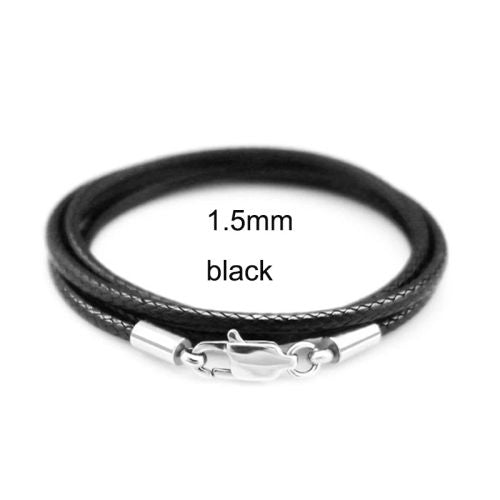 SRKASHI Leather Necklace Cord - Durable 60cm Pendant Necklace Findings