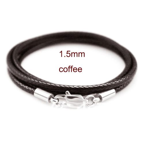 SRKASHI Leather Necklace Cord - Durable 60cm Pendant Necklace Findings
