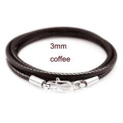 SRKASHI Leather Necklace Cord - Durable 60cm Pendant Necklace Findings