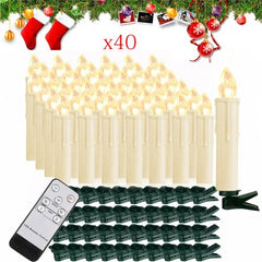 FPOO LED Candle Light - Flameless with Remote Control for Christmas Decor