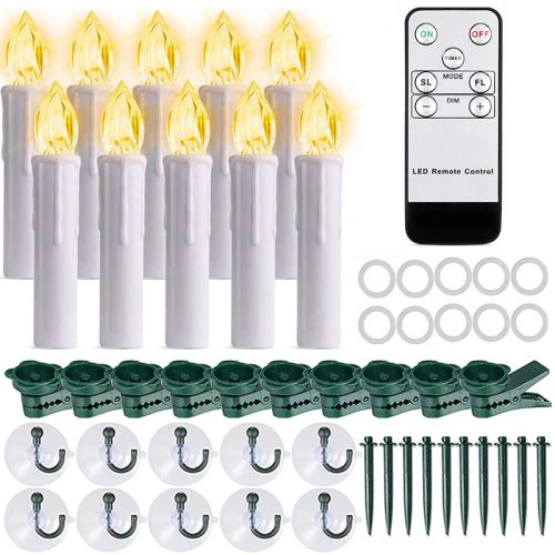 FPOO LED Candle Light - Flameless with Remote Control for Christmas Decor - White 10PCS special