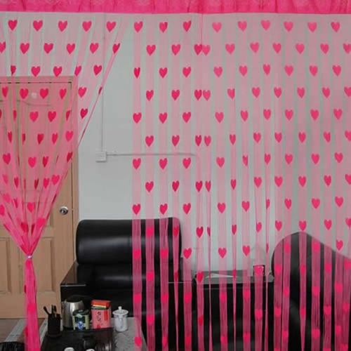 Novelty Tassel Curtains - Stylish Home Decor - Modern String Curtains - Red