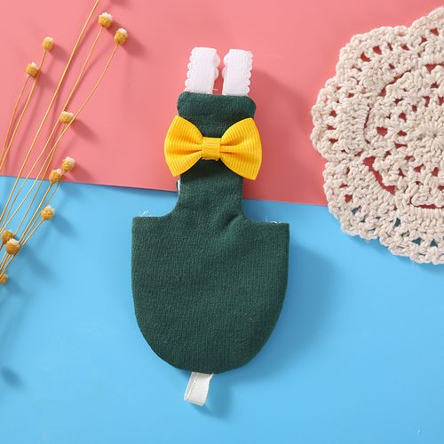 Bird Diaper Flight Suit for Parrots - Adjustable Cotton Pet Clothes - green / L