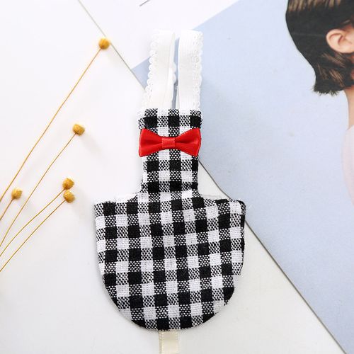 Bird Diaper Flight Suit for Parrots - Adjustable Cotton Pet Clothes - grid / L
