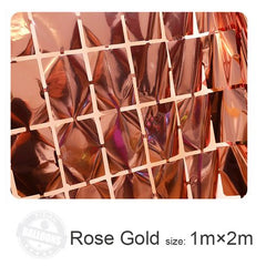 1m x 2m Bright Square Rain Curtain - Elegant Background Decoration