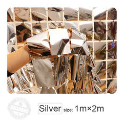 1m x 2m Bright Square Rain Curtain - Elegant Background Decoration