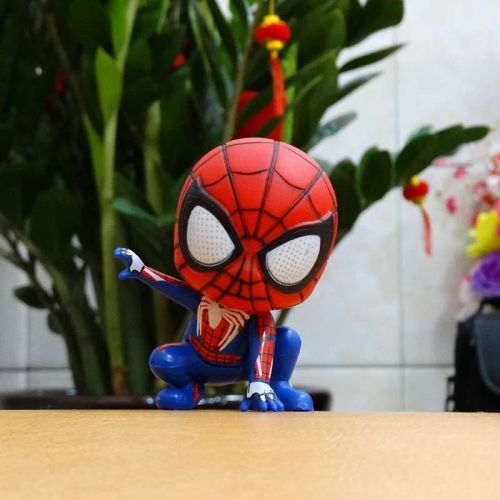 Bandai 8cm Spiderman PVC Action Figure - Cute Collectible Doll - WHITE