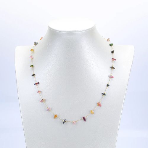 Lina Jw Adjustable Stone Necklace - Handmade Fashion Accessory - Tourmaline