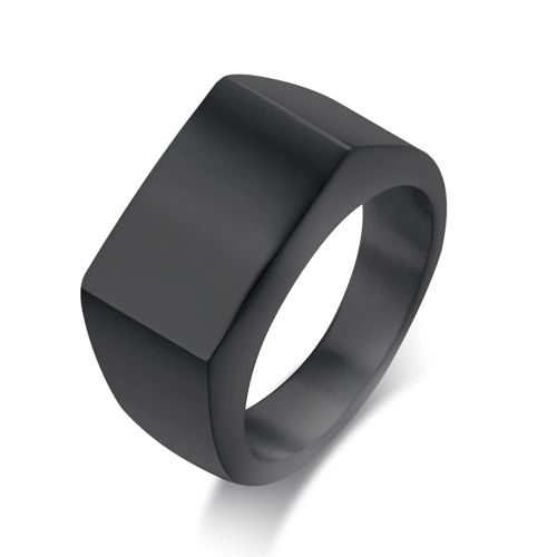 VQYSKO Classic Stainless Steel Wedding Rings - Durable & Stylish Bands - Black / 5