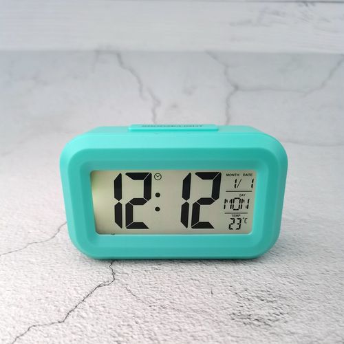 NieNie Digital Alarm Clock with Backlight | Modern Design & Versatile Functions - Blue