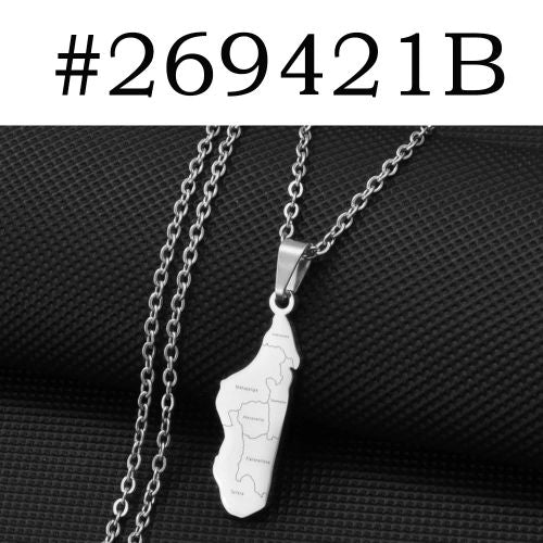 Anniyo Madagascar Map Pendant Necklace - Trendy Africa Jewelry