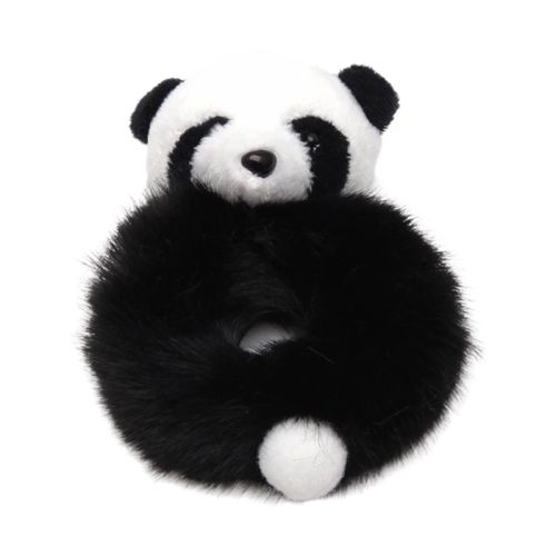 Plush Panda Hair Scrunchie - Soft & Stylish Hair Accessory