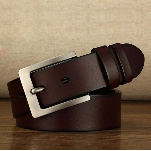 CEXIKA Fashion Cowskin Leather Belt with Stylish Buckle - 150-170cm - 140cm / Brown
