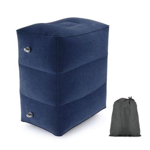 Inflatable Footrest Travel Air Cushion - Comfort On The Go - DEEP BLUE