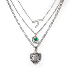 Harong Layered Legacies Necklace Set - Stylish Cosplay Gift - Silver Plated