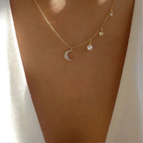 YWZIXLN Classic Round Crystal Pendant Necklace - Elegant Accessory