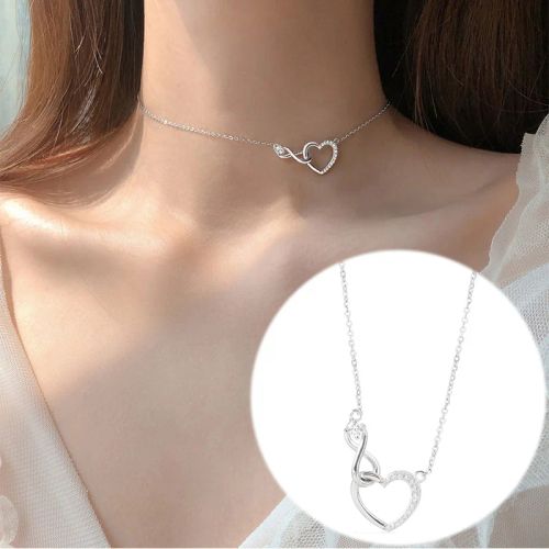 Ventfille Silver Asymmetric Heart Necklace - Elegant Party Jewellery