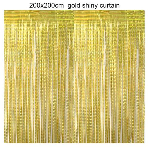 Meidding Green Foil Metallic Photo Booth Prop - 2 Pack Party Backdrop