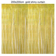 Meidding Green Foil Metallic Photo Booth Prop - 2 Pack Party Backdrop