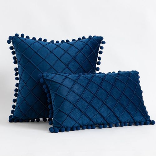 Inyahome Microfiber Cushion Cover - Soft Texture for Home Decor - Lin-dark blue / 45x45cm 1pcs cover