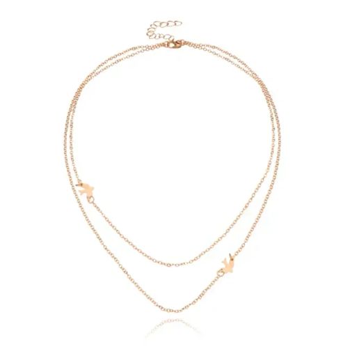 Elegant Zinc Alloy Chain Necklace - Fashionable Pendant Accessory - Gold-color