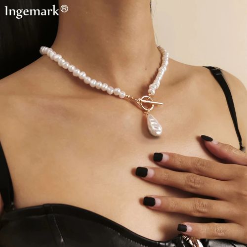 Ingemark Elegant Pearl Pendant Necklace - Perfect Charm Accessory - Gold Color 2