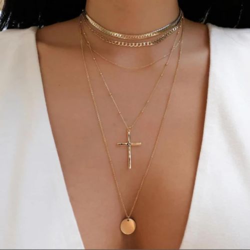 YWZIXLN Classic Round Crystal Pendant Necklace - Elegant Accessory - 21
