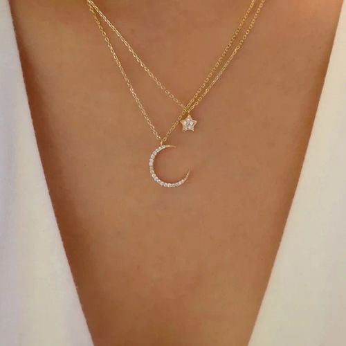 YWZIXLN Classic Round Crystal Pendant Necklace - Elegant Accessory
