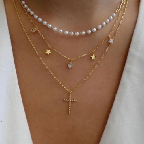 YWZIXLN Classic Round Crystal Pendant Necklace - Elegant Accessory