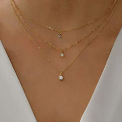 YWZIXLN Classic Round Crystal Pendant Necklace - Elegant Accessory