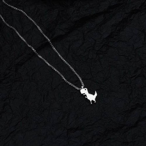 MQHH Punk Dinosaur Pendant Necklace - Trendy Fashion Accessory - 70cm