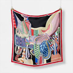 MENGLINXI Gorgeous 53cm Silk Scarf - Luxury Fashion Neckerchief