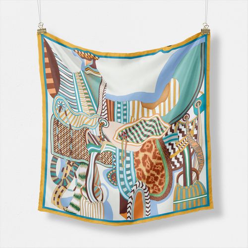 MENGLINXI Gorgeous 53cm Silk Scarf - Luxury Fashion Neckerchief